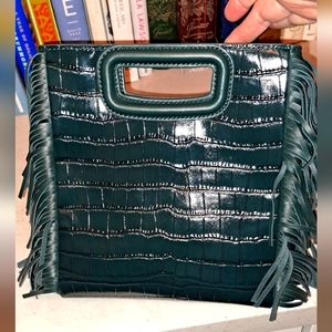 Maje Crocodile fringe bag